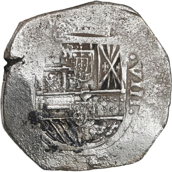 SPAIN, Seville, cob 8 reales, Philip III or IV, assayer not visible.