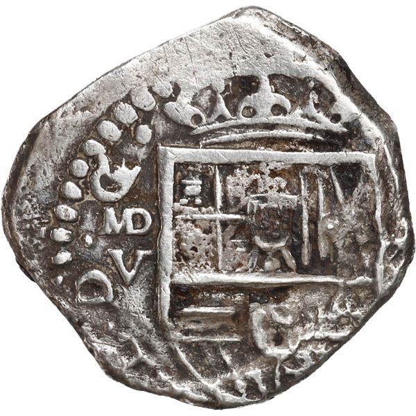 SPAIN, Madrid, cob 2 reales, Philip IV, 1628 V.