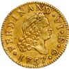 Image 1 : SPAIN, Madrid, gold bust ½ escudo, Ferdinand VI, 1757 JB.