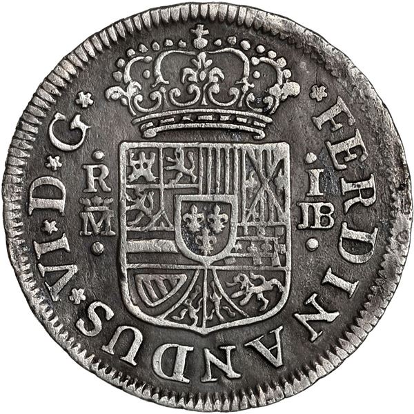 SPAIN, Madrid, milled 1 real, Ferdinand VI, 1751 JB.