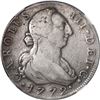 Image 1 : SPAIN, Madrid, bust 8 reales, Charles III, 1772 PJ, NGC VF details / damaged.
