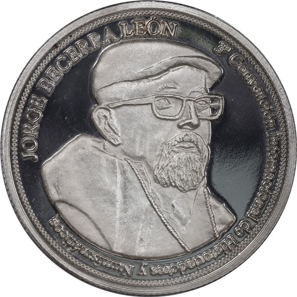 COLOMBIA, commemorative silver medal honoring Jorge Becerra León, 2021.