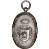 Image 1 : ECUADOR, large silver oval award medal with loop, 1800s, Central University of Ecuador.