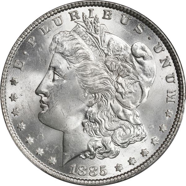 UNITED STATES, Philadelphia mint, Morgan dollar, 1885, PCGS MS64, ex-Busto.