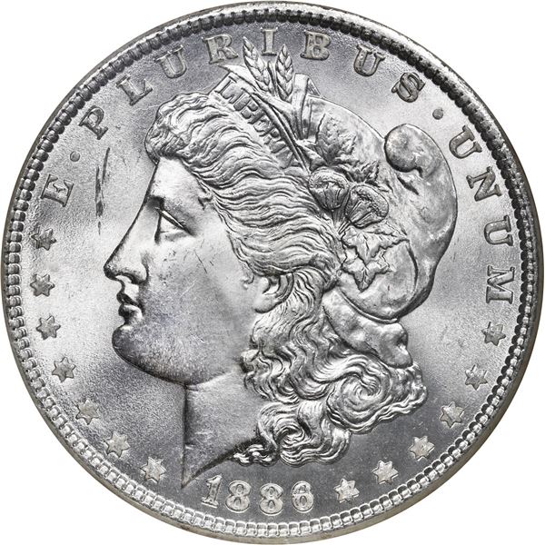 UNITED STATES, Philadelphia mint, Morgan dollar, 1886, NGC MS 64, ex-Busto.