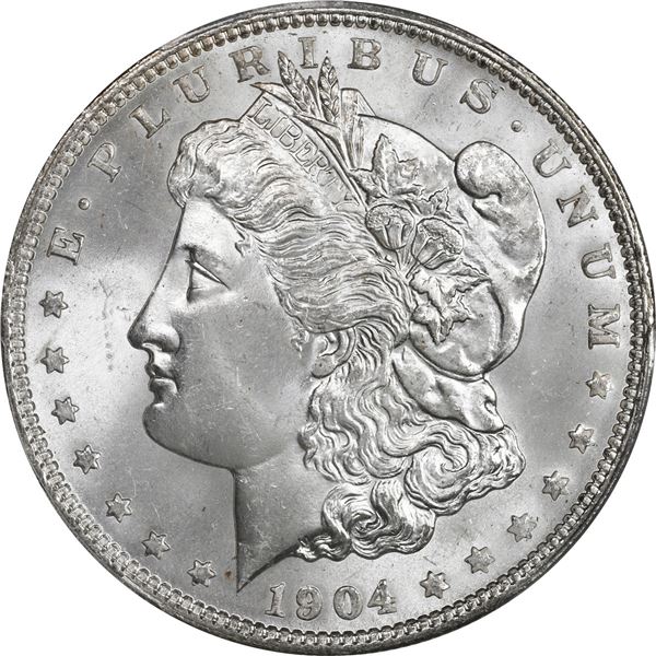 UNITED STATES, New Orleans mint, Morgan dollar, 1904-O, PCGS MS65, ex-Busto.