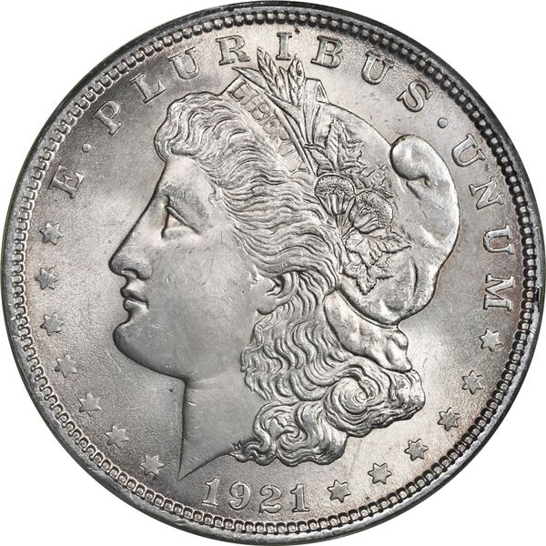 UNITED STATES, Philadelphia mint, Morgan dollar, 1921, PCGS MS63, ex-Busto.