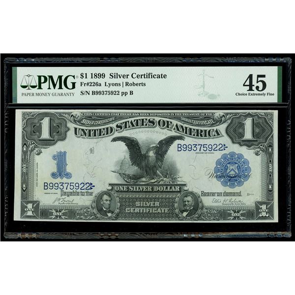 UNITED STATES, Washington, D.C., $1 Silver Certificate, series of 1899, serial B99375922, Lyons-Robe