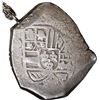 Image 1 : MEXICO, Mexico City, cob 8 reales, (1705-12) (J), ex-1715 Fleet, with silver loop at top of cross an