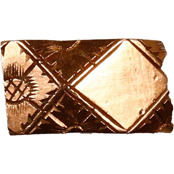 Fragment of an ornate gold ring, 11K, ex-1715 Fleet.