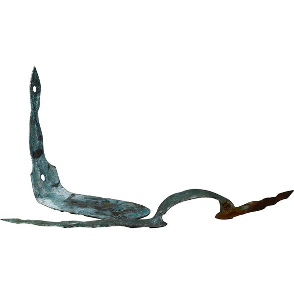 Lot of two brass musket parts (trigger guard and buttplate), ex-"Musket Wreck" (1790).