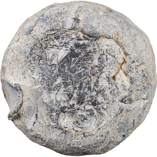 Round lead powder weight, ex-Colossus (1798).