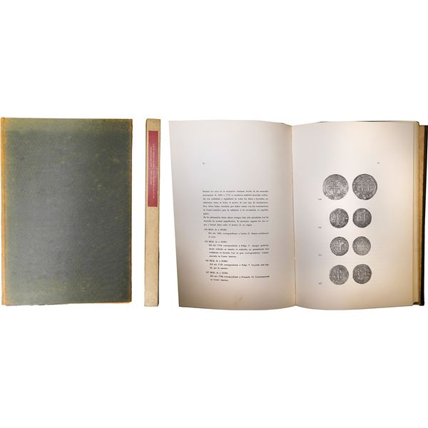 Casebound set of two books printed in Lima in 1964: E.A. Sellschopp's Las acuñaciones de la ceca de 