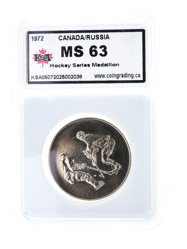 Canada/Russia 1972 Hockey Series Medallion MS63 Sl