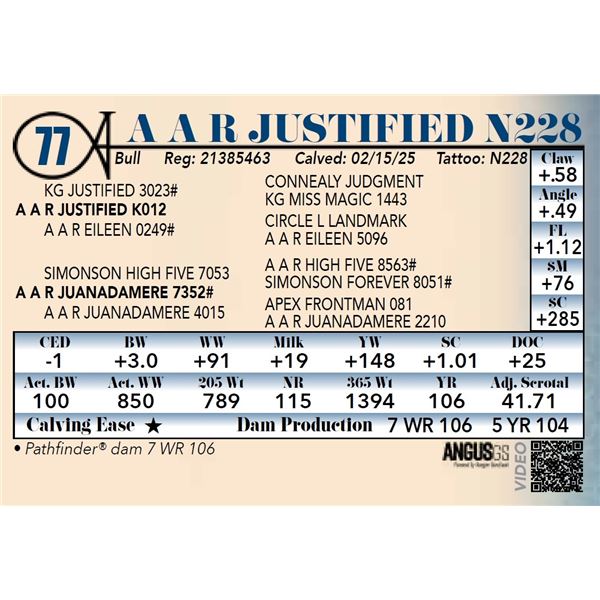 A A R Justified N228