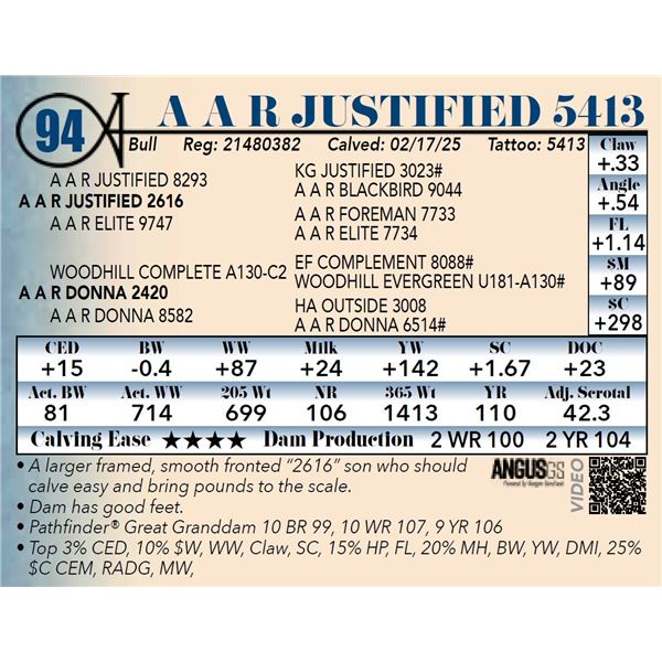 A A R Justified 5413