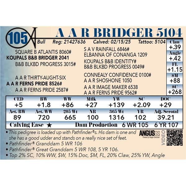A A R Bridger 5104