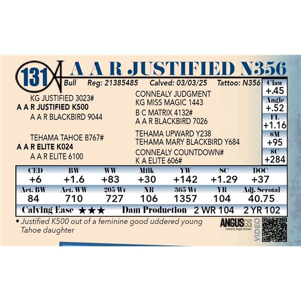 A A R Justified N356