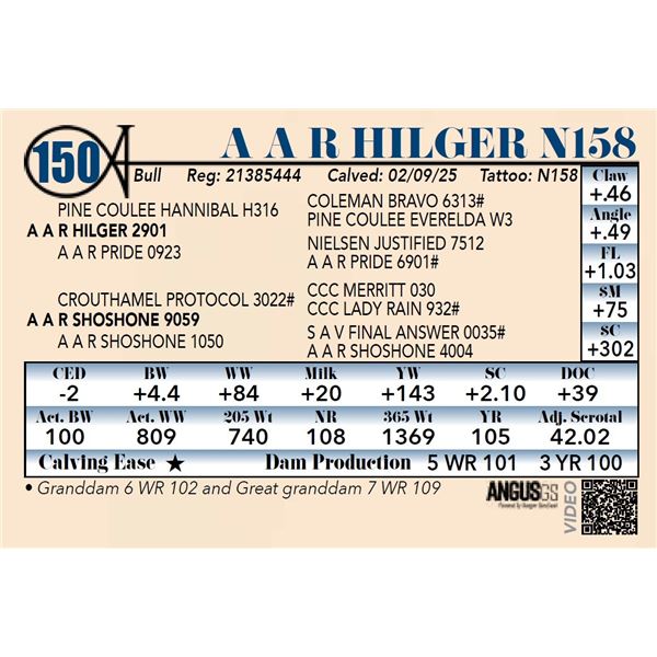 A A R Hilger N158