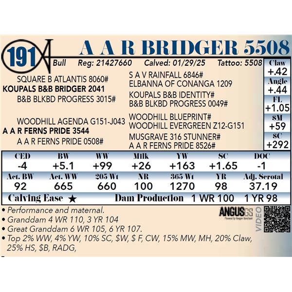 A A R Bridger 5508