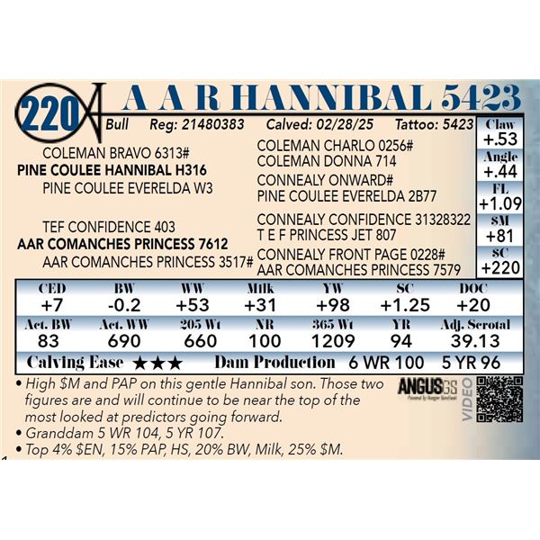 A A R Hannibal 5423
