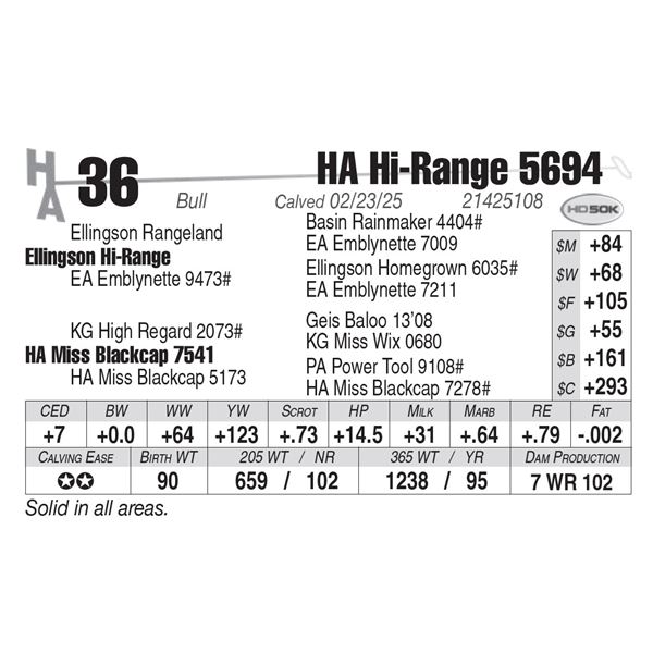 HA Hi-Range 5694