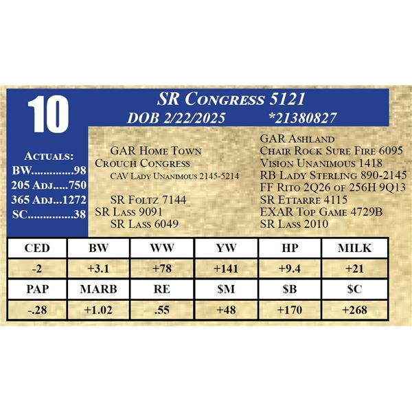 SR CONGRESS 5121