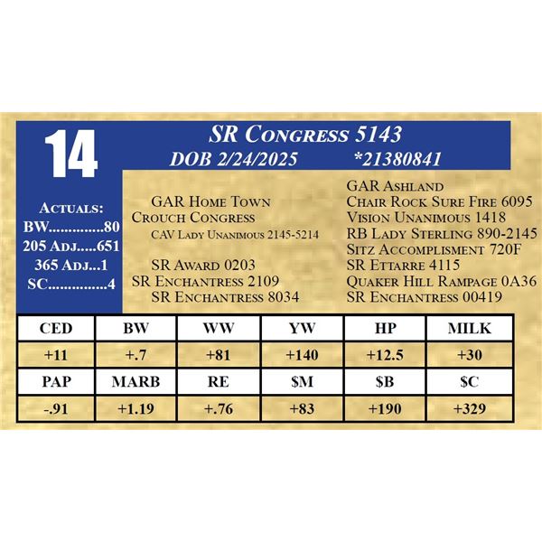 SR CONGRESS 5143