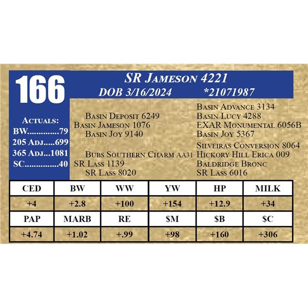 SR JAMESON 4221