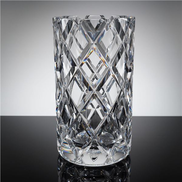 Orrefors Crystal Geometric Faceted Vase