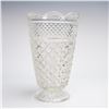 Image 1 : Anchor Hocking Wexford Pattern Clear Glass Footed Vase