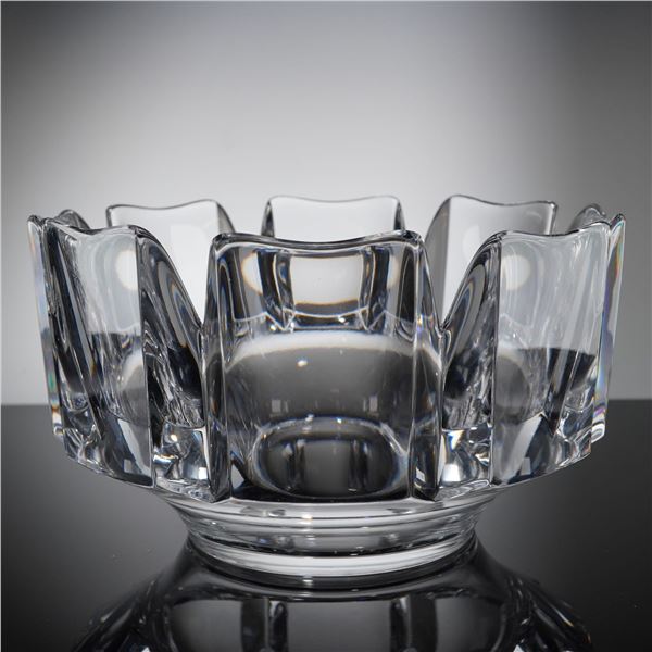 Orrefors Large Crystal Corona Bowl