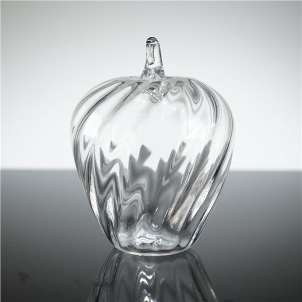 Crystal Holiday Apple Ornament / Paperweight
