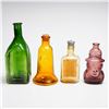 Image 1 : 4pc Collectible Colored Glass Bottles