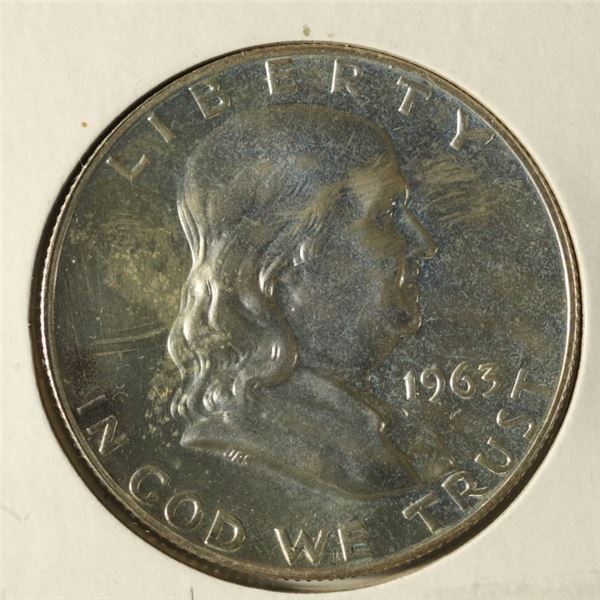 1963 PROOF SILVER FRANKLIN HALF DOLLAR WITH