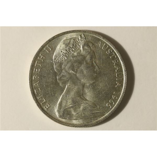 1966 SILVER AUSTRALIA 50 CENTS .3416 OZ. ASW