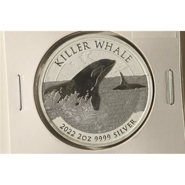 2022 AUSTRALIA 2 OZ. SILVER $2 UNC KILLER WHALE