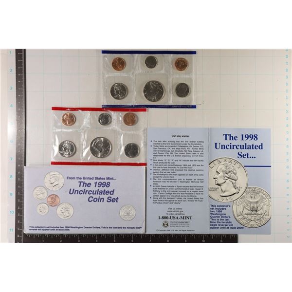 1998 US MINT SET (UNC) P/D (WITH ENVELOPE)