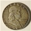 Image 1 : 1955 SILVER FRANKLIN HALF DOLLAR