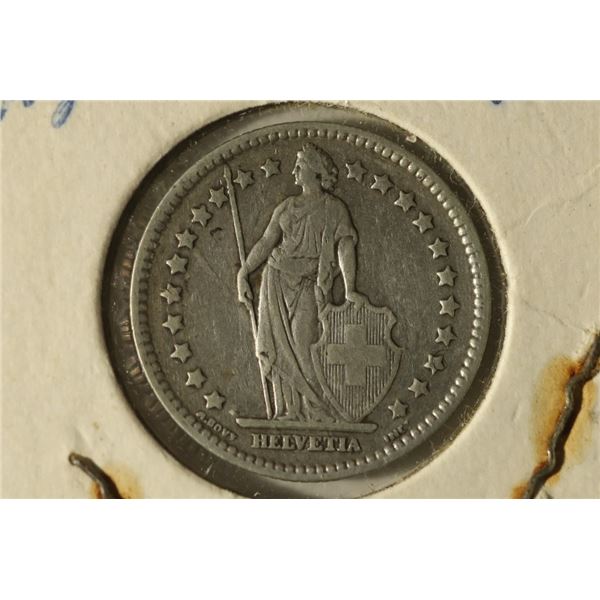 1914-B SWITZERLAND SILVER 1 FRANC .1342 OZ. ASW