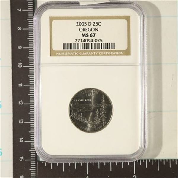 2005-D OREGON STATE QUARTER NGC MS 67