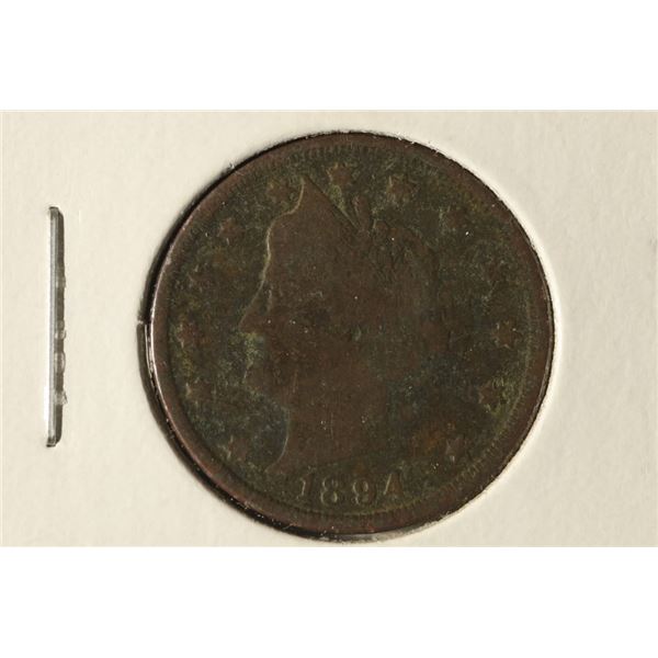 1894 LIBERTY "V" NICKEL 2026 REDBOOK RETAIL IS $35