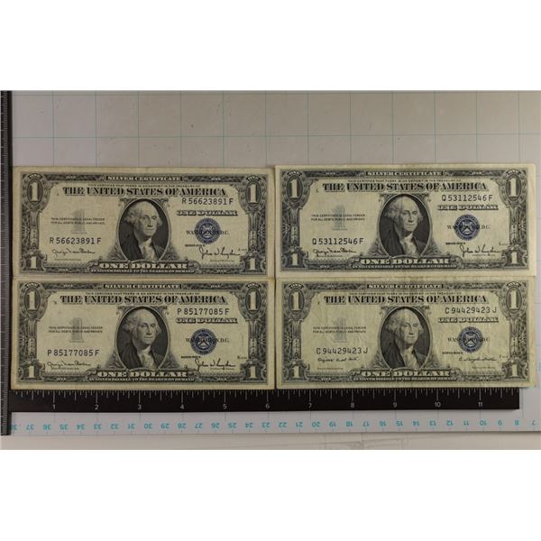 3-1935-D & 1935-G US $1 SILVER CERTIFICATES CRISP