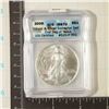 Image 1 : 2005 AMERICAN SILVER EAGLE ICG MS70 GOLD & SILVER