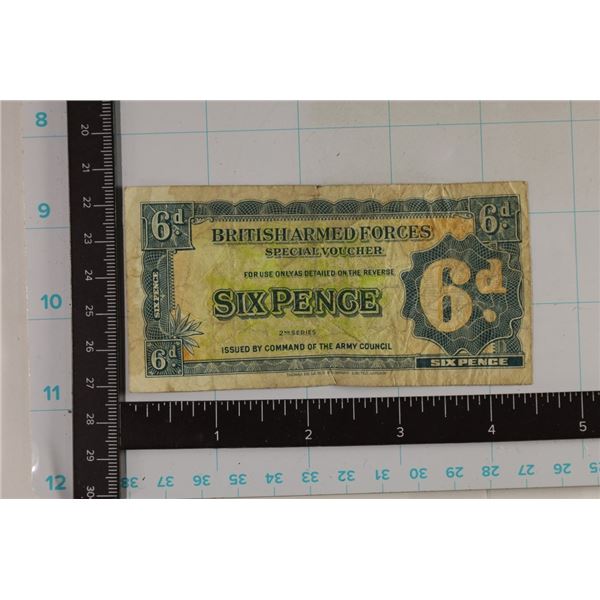 2ND SERIES BRITISH ARMED FORCES 6 PENCE SPECIAL