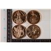 Image 1 : 4-1 OZ. ADVP COPPER ROUNDS UNC: 3 ARE WORLD OF