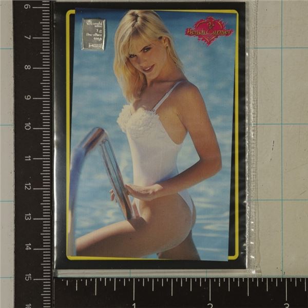 BENCH WARMER CARD WITH 1 GRAM .999 SILVER VALCAMBI