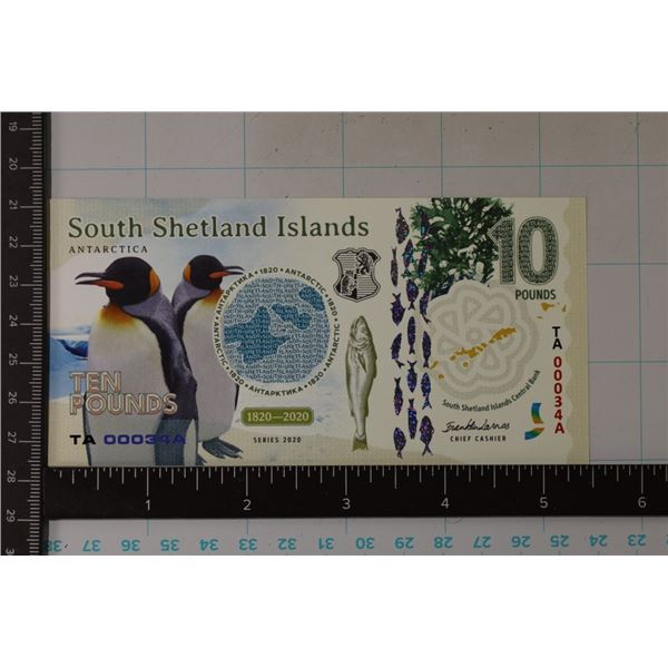 2020 SOUTH SHETLAND ISLANDS. 10 POUND CRISP UNC