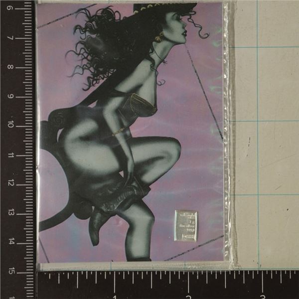NEW AMERICAN PIN-UP CARD WITH .999 SILVER VALCAMBI