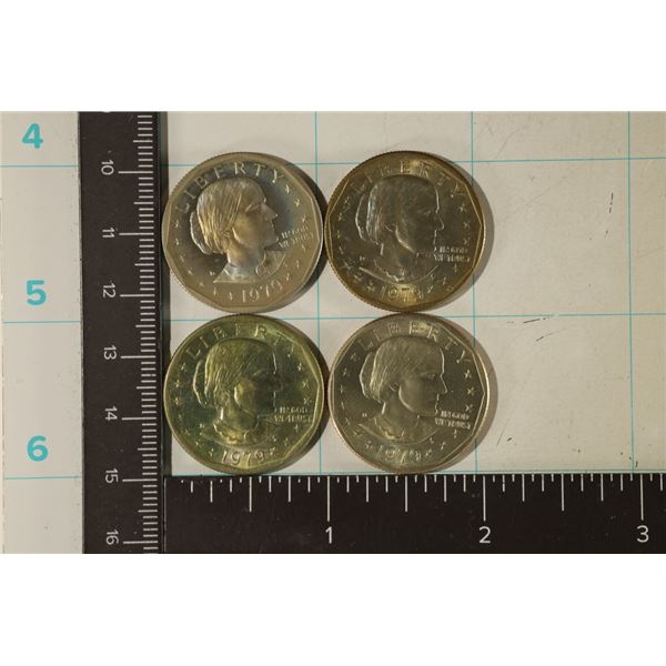 4-SBA DOLLARS: 1979,P, 2-S'S AND A D, ALL UNCS
